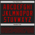 Custom Black Red Authentic Two Tone Baseball Jersey