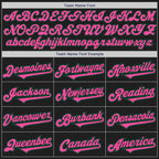 Custom Black Pink-Kelly Green Authentic Two Tone Baseball Jersey