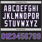 Custom Black Purple-White Authentic Two Tone Baseball Jersey