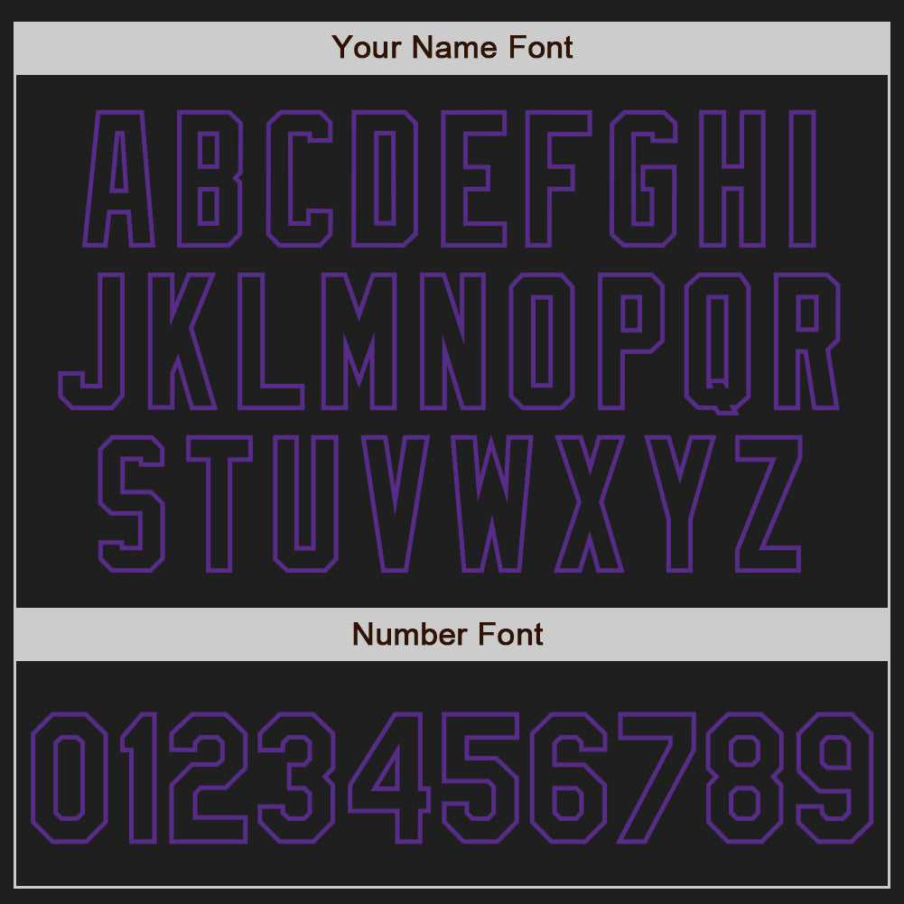 Custom Black Purple Authentic Two Tone Baseball Jersey