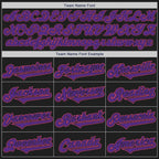 Custom Black Purple-Pink Authentic Two Tone Baseball Jersey