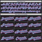 Custom Black Light Blue-Pink Authentic Two Tone Baseball Jersey