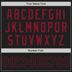Custom Black Crimson Authentic Two Tone Baseball Jersey