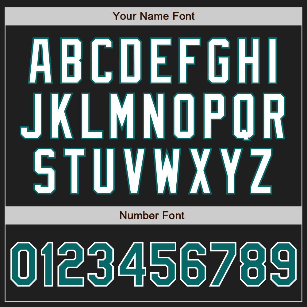 Custom Black Teal-White Authentic Two Tone Baseball Jersey