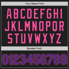 Custom Black Purple-Pink Authentic Two Tone Baseball Jersey