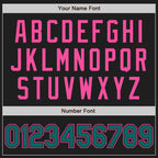 Custom Black Teal-Pink Authentic Two Tone Baseball Jersey