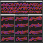 Custom Black Purple-Orange Authentic Two Tone Baseball Jersey