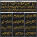Custom Black Old Gold Authentic Two Tone Baseball Jersey