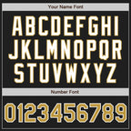Custom Black Old Gold-White Authentic Two Tone Baseball Jersey