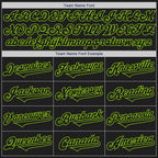 Custom Black Neon Green Authentic Two Tone Baseball Jersey