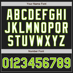 Custom Black Neon Green-White Authentic Two Tone Baseball Jersey