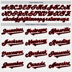 Custom White Black-Red Authentic Two Tone Baseball Jersey