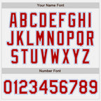 Custom White Red-Light Blue Authentic Two Tone Baseball Jersey