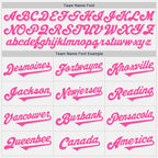 Custom White Pink Authentic Two Tone Baseball Jersey