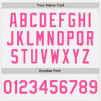 Custom White Pink Authentic Two Tone Baseball Jersey