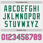 Custom White Pink-Kelly Green Authentic Two Tone Baseball Jersey