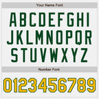 Custom White Gold-Green Authentic Two Tone Baseball Jersey