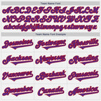 Custom White Purple-Red Authentic Two Tone Baseball Jersey