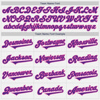 Custom White Purple-Pink Authentic Two Tone Baseball Jersey