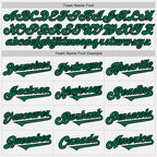 Custom White Kelly Green-Black Authentic Two Tone Baseball Jersey