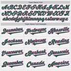 Custom White Kelly Green-Pink Authentic Two Tone Baseball Jersey