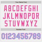 Custom White Light Blue-Pink Authentic Two Tone Baseball Jersey