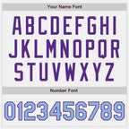 Custom White Light Blue-Purple Authentic Two Tone Baseball Jersey