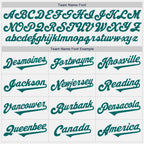 Custom White Teal Authentic Two Tone Baseball Jersey