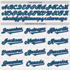 Custom White Teal-Purple Authentic Two Tone Baseball Jersey