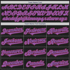 Custom Black Medium Purple-Pink Authentic Two Tone Baseball Jersey