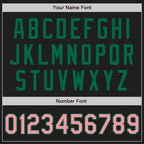 Custom Black Medium Pink-Kelly Green Authentic Two Tone Baseball Jersey