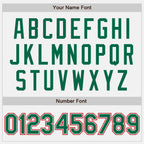 Custom White Kelly Green-Red Authentic Two Tone Baseball Jersey