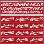 Custom Red White Authentic Two Tone Baseball Jersey