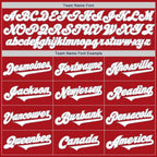 Custom Red White-Gray Authentic Two Tone Baseball Jersey