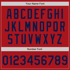 Custom Red Navy Authentic Two Tone Baseball Jersey