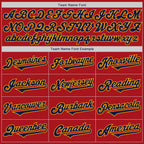 Custom Red Navy-Gold Authentic Two Tone Baseball Jersey