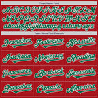 Custom Red Kelly Green-White Authentic Two Tone Baseball Jersey