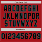 Custom Red Black-Teal Authentic Two Tone Baseball Jersey