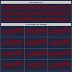 Custom Navy Red Authentic Two Tone Baseball Jersey