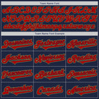 Custom Navy Red-Old Gold Authentic Two Tone Baseball Jersey