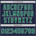 Custom Navy Kelly Green-White Authentic Two Tone Baseball Jersey