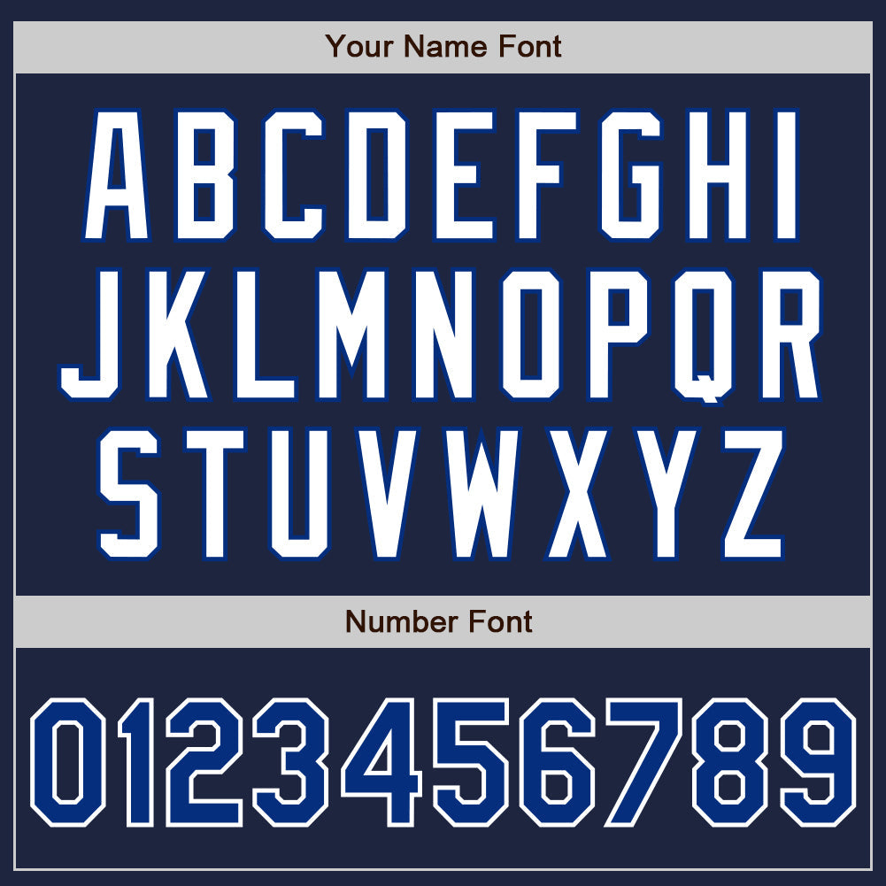 Custom Navy Royal-White Authentic Two Tone Baseball Jersey