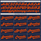 Custom Navy Orange Authentic Two Tone Baseball Jersey
