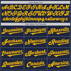 Custom Navy Gold Authentic Two Tone Baseball Jersey