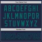 Custom Navy Teal Authentic Two Tone Baseball Jersey