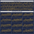 Custom Navy Old Gold Authentic Two Tone Baseball Jersey