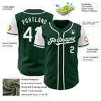 Custom Green White Authentic Two Tone Baseball Jersey