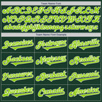 Custom Green Neon Green-White Authentic Two Tone Baseball Jersey
