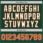 Custom Green Orange-White Authentic Two Tone Baseball Jersey