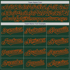 Custom Green Orange Authentic Two Tone Baseball Jersey
